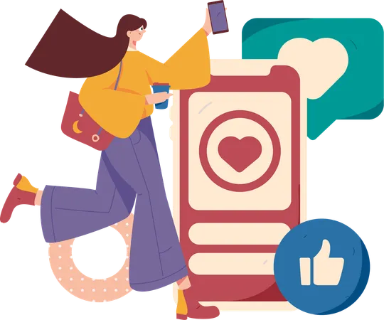 Social media user  Illustration