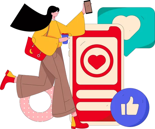 Social media user  Illustration