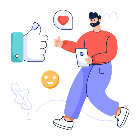 Social Media user  Illustration