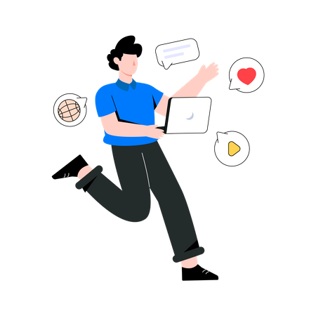 Social media user  Illustration