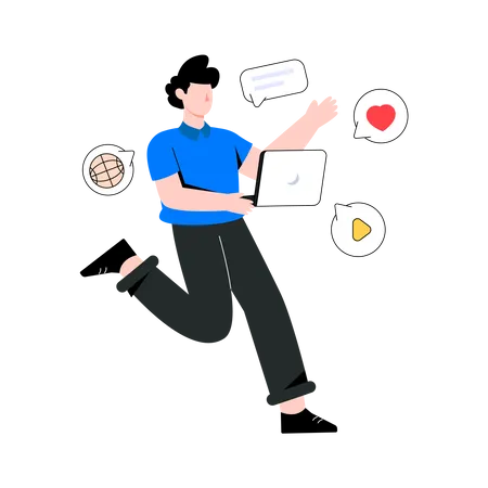 Social media user  Illustration