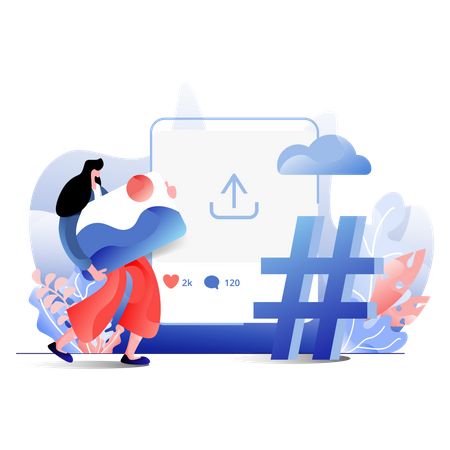 Social Media User  Illustration