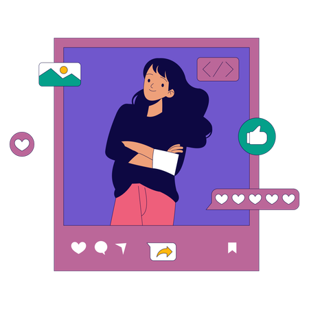 Social Media User  Illustration