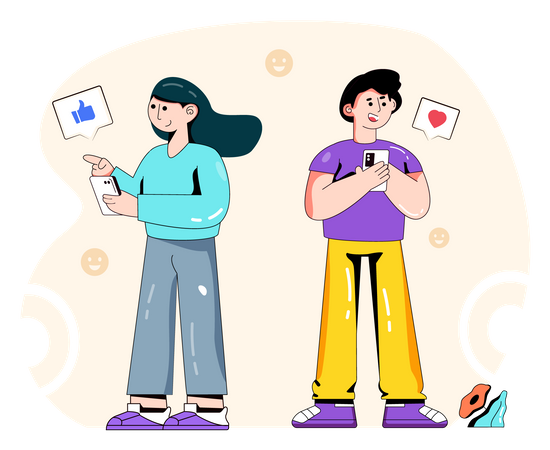 Social media users  Illustration