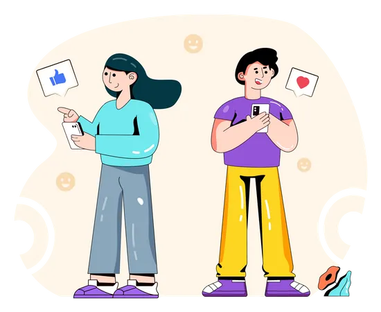 Social media users  Illustration