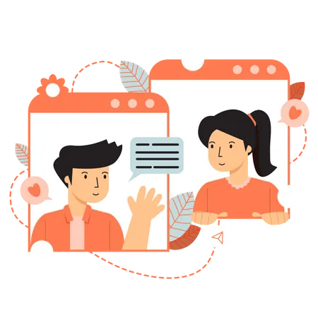 Social media video call  Illustration