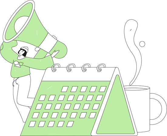 Werbung in sozialen Medien  Illustration