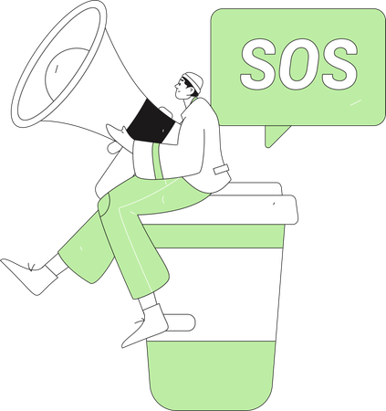 Werbung in sozialen Medien  Illustration