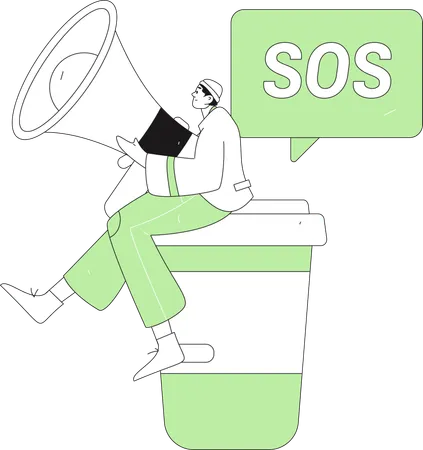 Werbung in sozialen Medien  Illustration