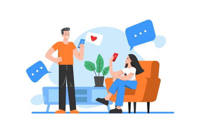 Social Messages  イラスト