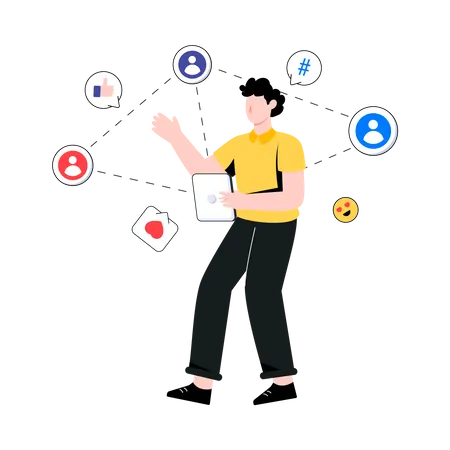 Social Network  Illustration