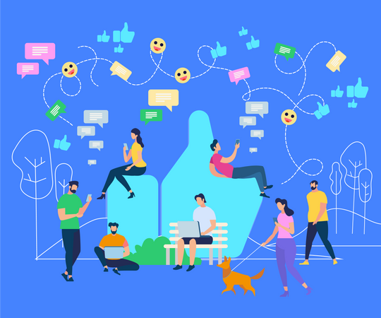 Social Network  Illustration