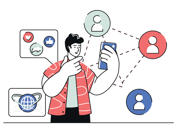 Social Network  Illustration