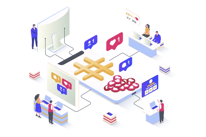 Social Network  Illustration