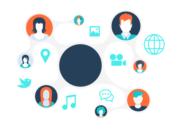 Social Network  Illustration