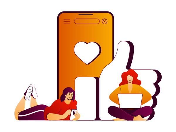 Social network  일러스트레이션