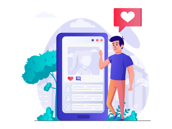 Social network  일러스트레이션