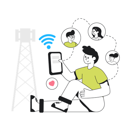 Social Network  일러스트레이션