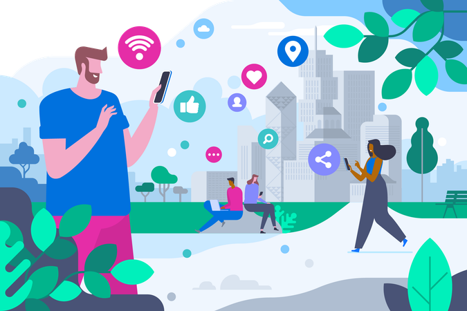 Social Networking  Illustration