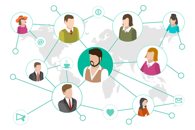 Social Networking  Illustration