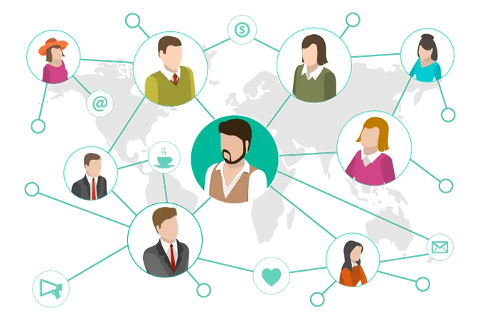 Social Networking  Illustration