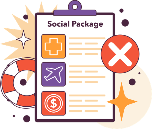 Social package list  Ilustração