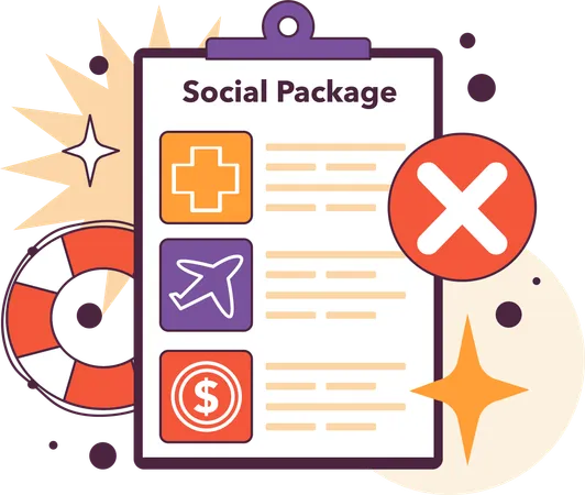 Social package list  Illustration