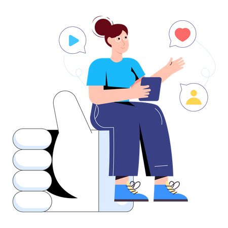 Social Platform  Illustration