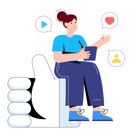 Social Platform  Illustration