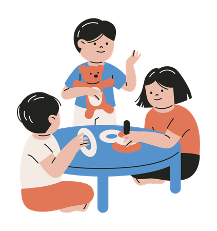 Social Skills Development for Children  Illustration