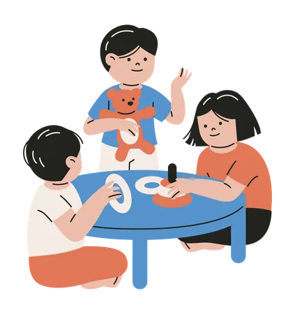 Social Skills Development for Children  Illustration