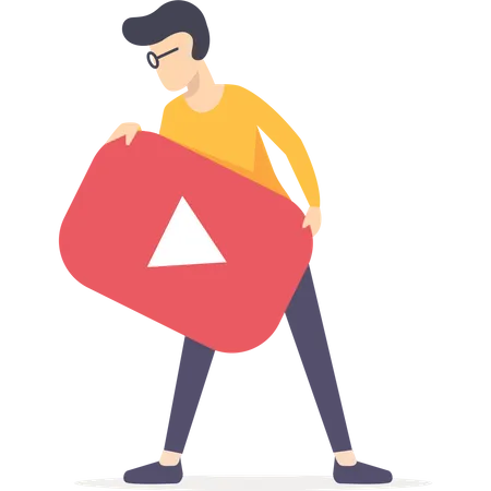 Social video marketing with advertiser Illustration