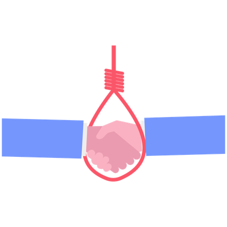 Sociedad comercial en peligro  Ilustración