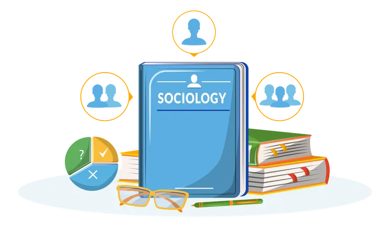 Sociology book Illustration