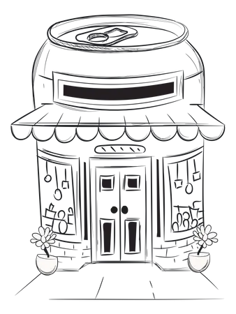 Soda Shop  Illustration