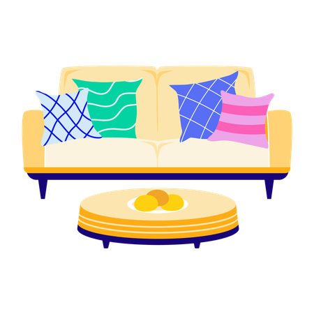 Sofa arrangement  Illustration