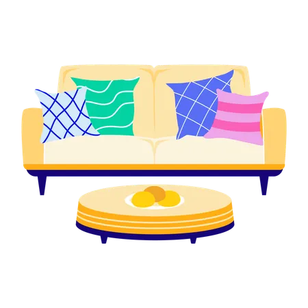 Sofa arrangement  Illustration