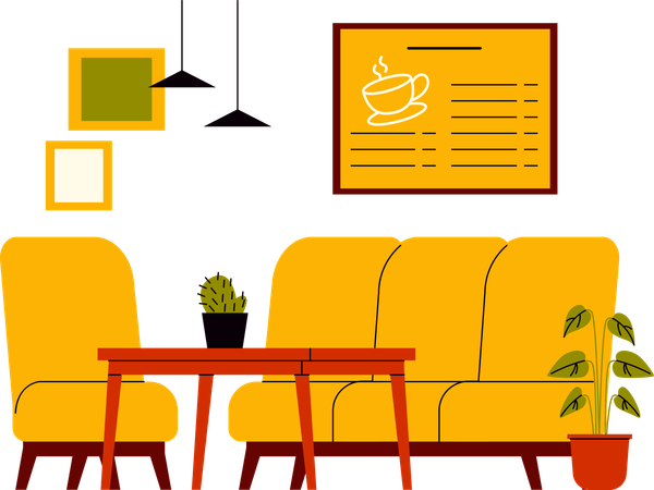 Sofa Cafe  Illustration