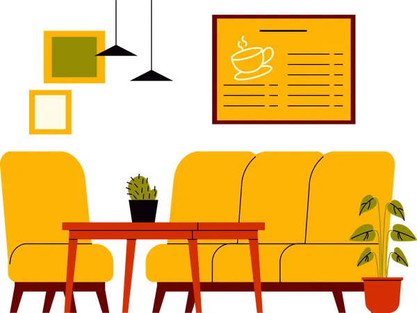 Sofa Cafe  Illustration