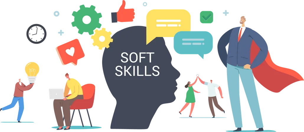 Soft Skills in Business  Illustration