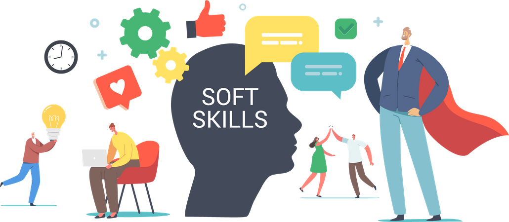 Soft Skills in Business  Illustration