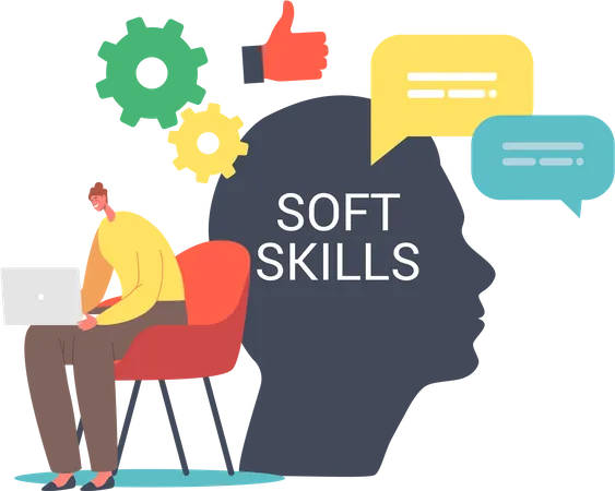 Soft Skills im Business  Illustration