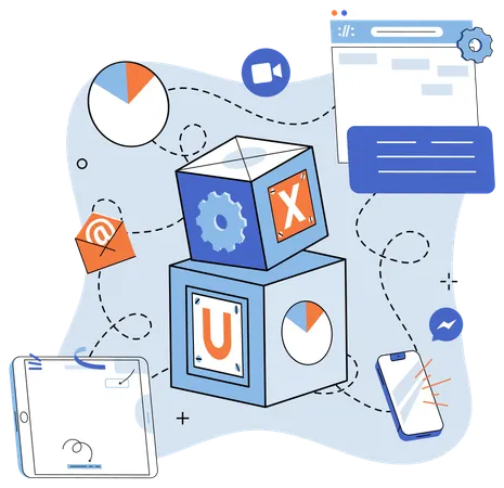 Software de design de interface do usuário e UX  Ilustração