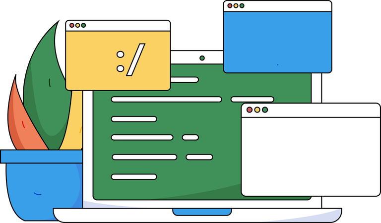 Software de programación en línea  Ilustración