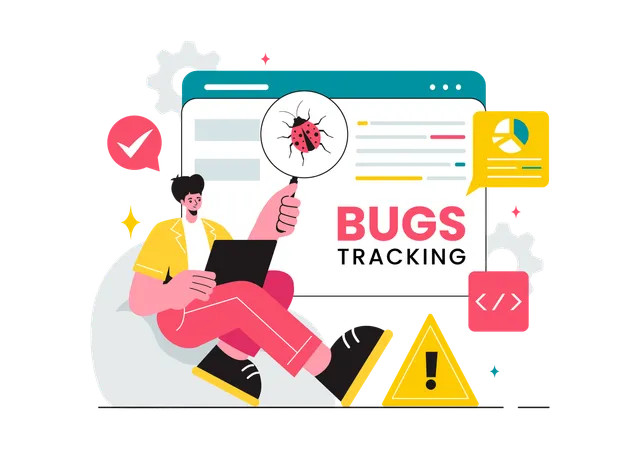 Software de rastreamento de bugs  Ilustração