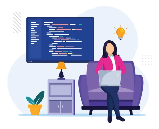 Programmer And Engineering Development Coding Web Development Website Design Developer Flat Vector Illustration