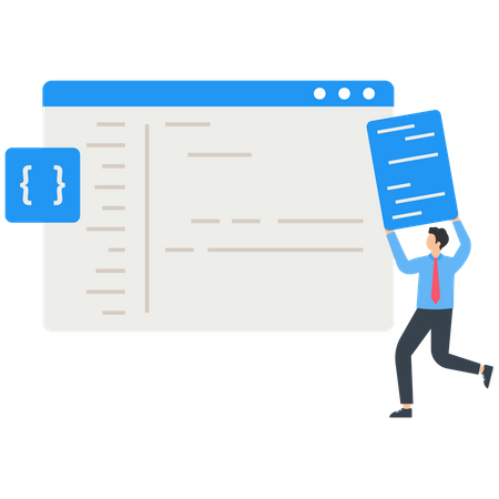 Software development and it operations concept  Illustration