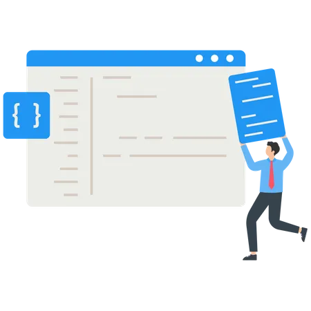 Software development and it operations concept  Illustration