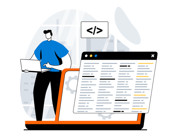 Software development done by programmers  Illustration