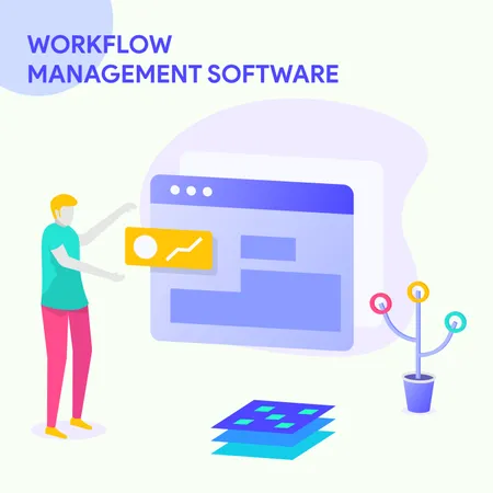 Software di gestione del flusso di lavoro  Illustration